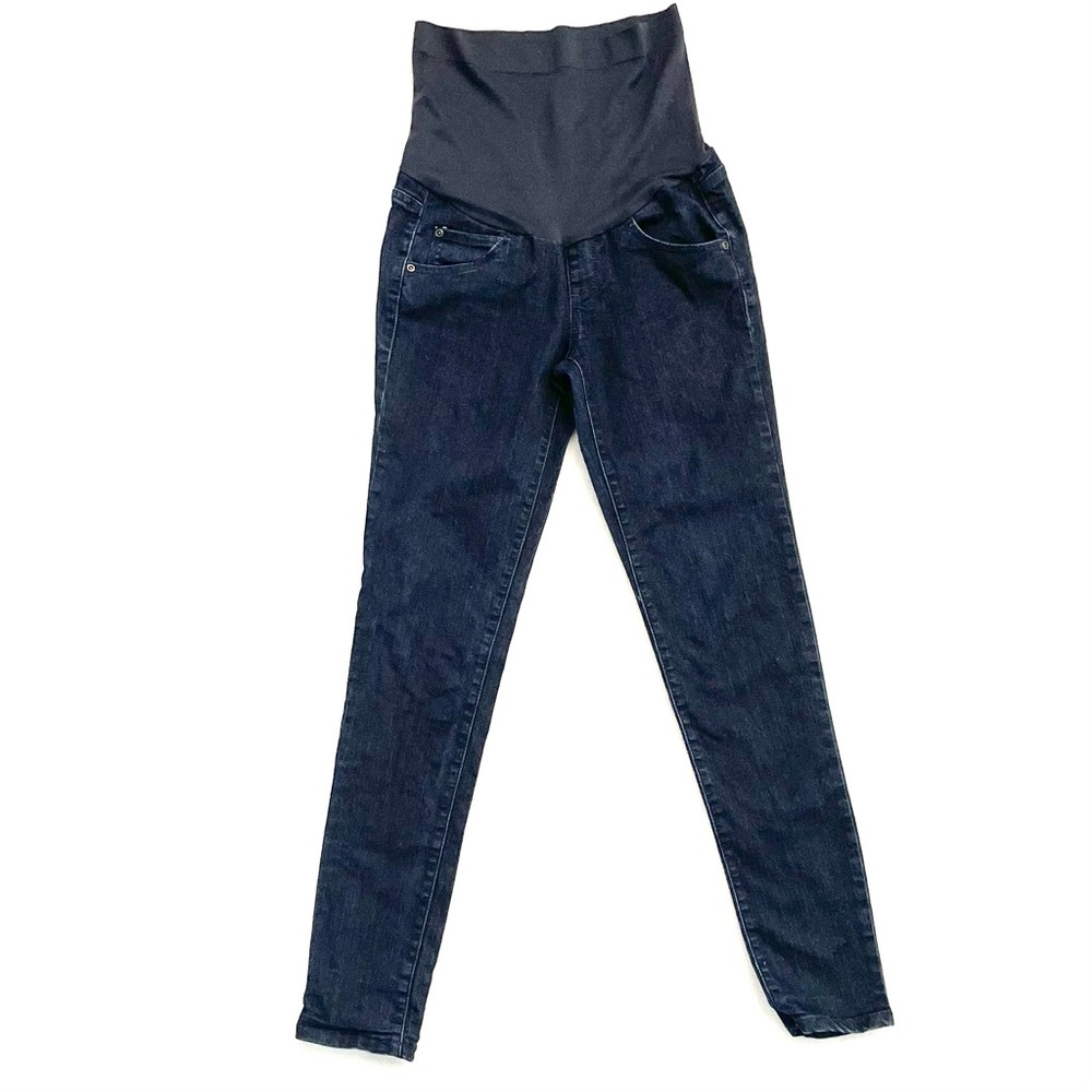 A Glow Maternity Skinny Jeggings  Blue denim with belly support size Small